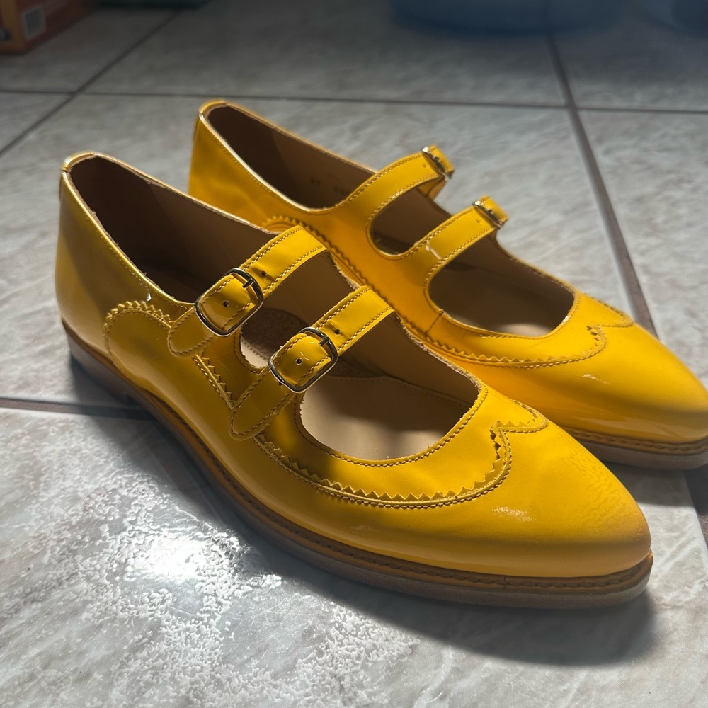 The Office of Angela Scott Miss Margo Mary Jane Ballet Flats Yellow EU37 US6.5